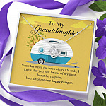 To My Granddaughter I Know You Make Me One Happy Camper Love Knot Necklace To My Granddaughter I Know You Make Me One Happy Camper Love Knot Necklace