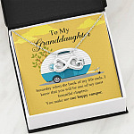 To My Granddaughter I Know You Make Me One Happy Camper Infinity Heart Pendant Necklace To My Granddaughter I Know You Make Me One Happy Camper Infinity Heart Pendant Necklace