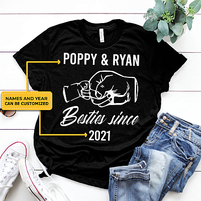 Alternative view of Personalized Grandpa Besties Since T-Shirt