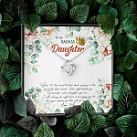 To My Badass Daughter When It's Too Hard To Look Back Love Knot Necklace - Daughter Gifts From Mom