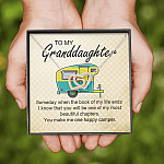 Camping To My Granddaughter Someday When The Book Of My Life Ends Camper Vans Interlocking Hearts Necklace