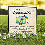 Camping To My Granddaughter Someday When The Book Of My Life Ends Camper Vans Interlocking Hearts Necklace