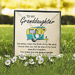 Camping To My Granddaughter Someday When The Book Of My Life Ends Camper Vans Forever Love Heart Necklace