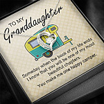 Camping To My Granddaughter Someday When The Book Of My Life Ends Camper Vans Forever Love Heart Necklace