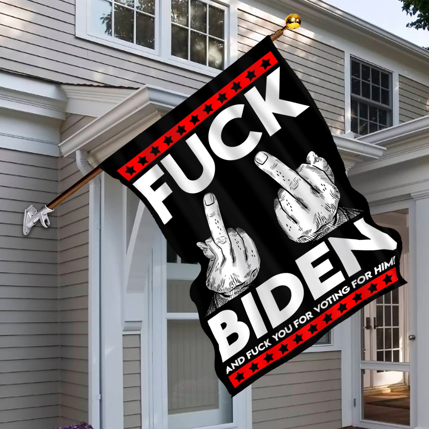 1LV. Fuck Biden Flag House Flag Mockup 6