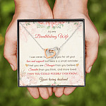 To My Breathtaking Wife I Can Never Fully Repay You For All Your Love And Support Interlocking Hearts Pendant Necklace To My Breathtaking Wife I Can Never Fully Repay You For All Your Love And Support Interlocking Hearts Pendant Necklace