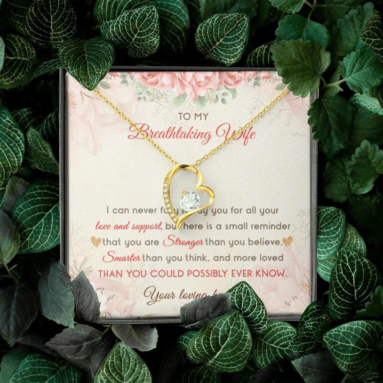 To My Breathtaking Wife I Can Never Fully Repay You For All Your Love And Support Forever Love Heart Pendant Necklace