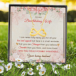 8VT. To My Breathtaking Wife Infinity Heart Necklace (Gold) 7