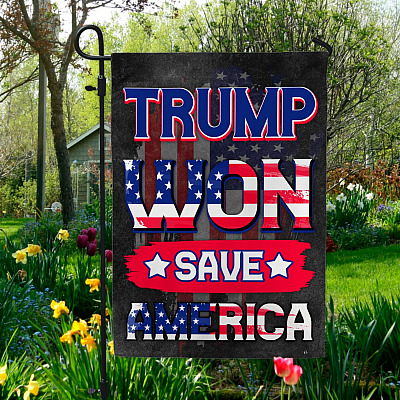 Trump Won Save America Outdoor Garden Flag - House Flag - Wall Flag