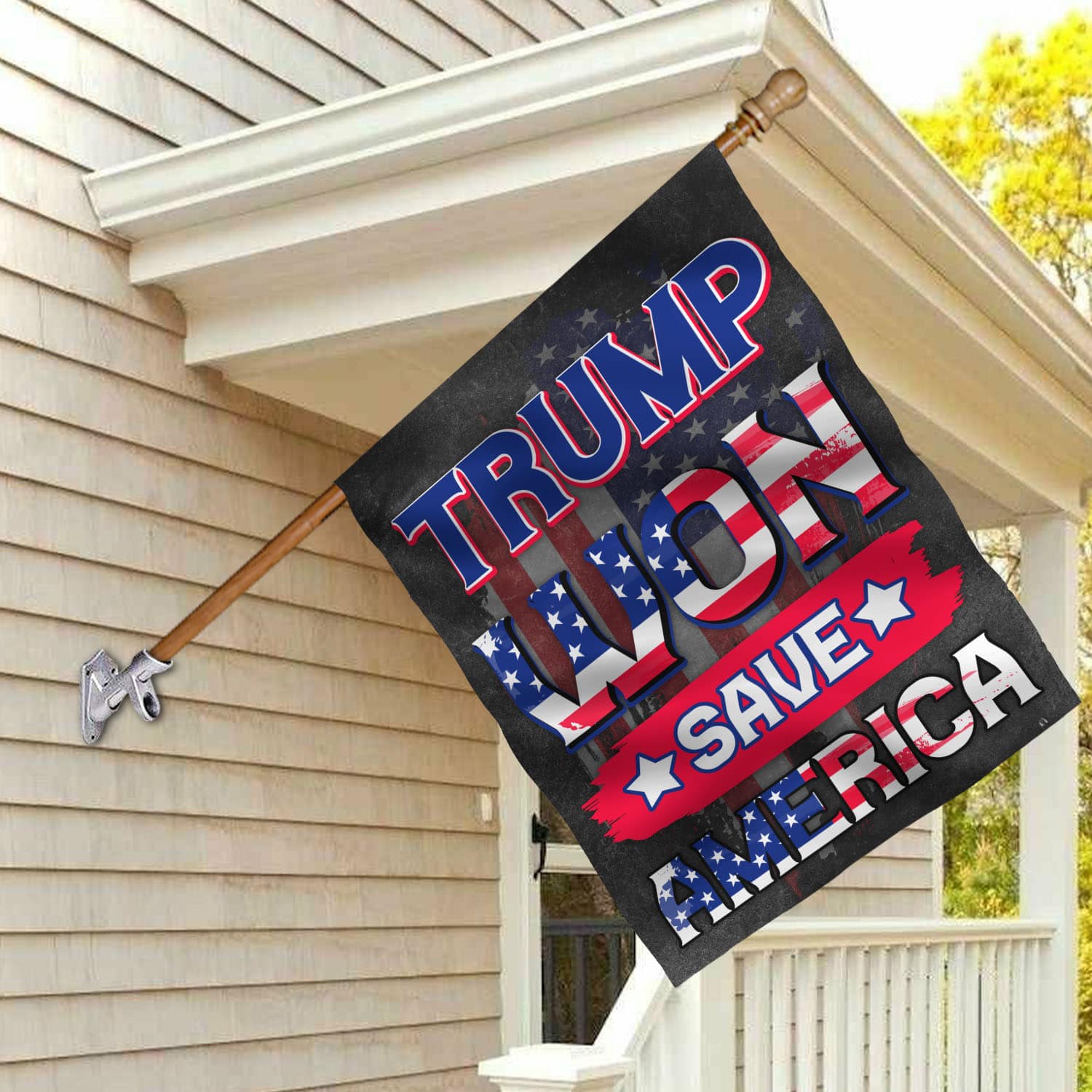 4UT. Save America Flag(5) House Flag Mockup 2
