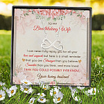 8VT. To My Breathtaking Wife Infinity Heart Necklace (Silver) 7