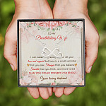 8VT. To My Breathtaking Wife Infinity Heart Necklace (Silver)