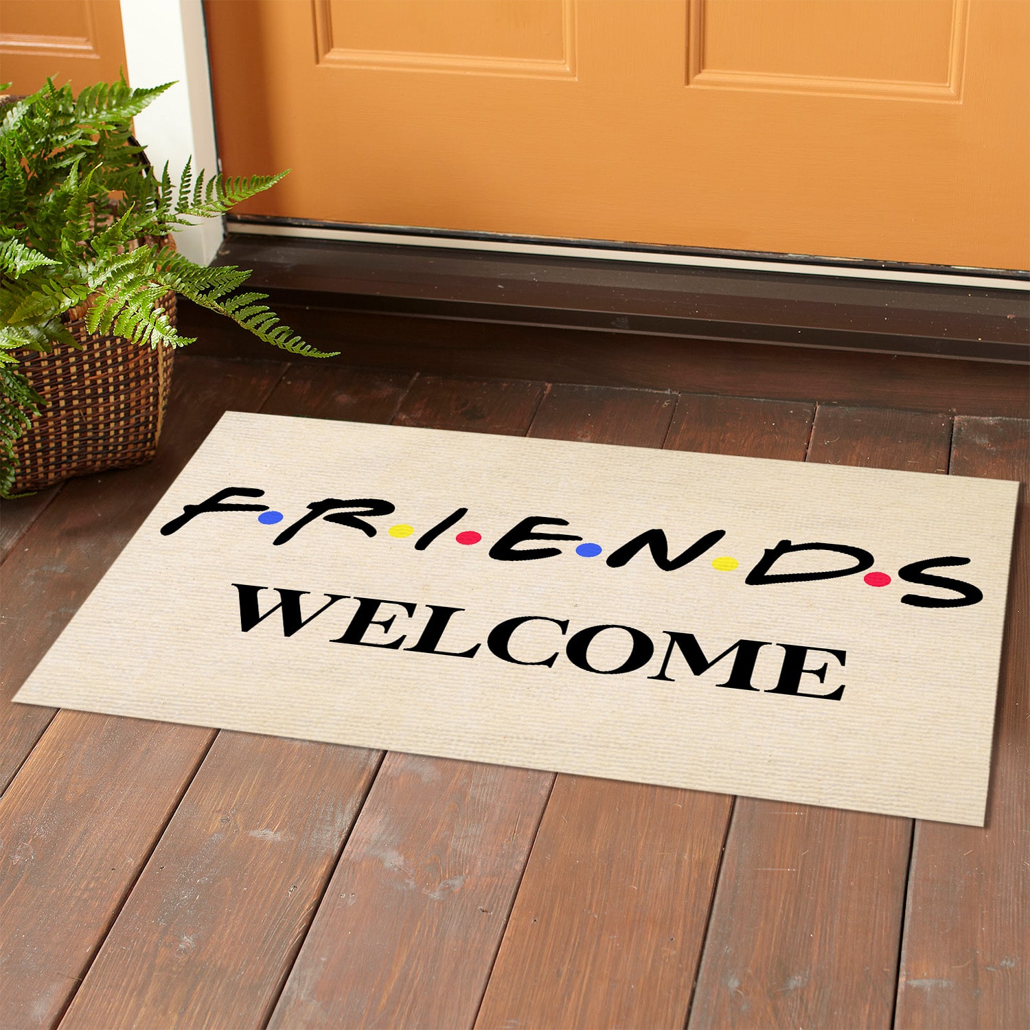 60 HG. Friends Welcome Doormat mockup 1