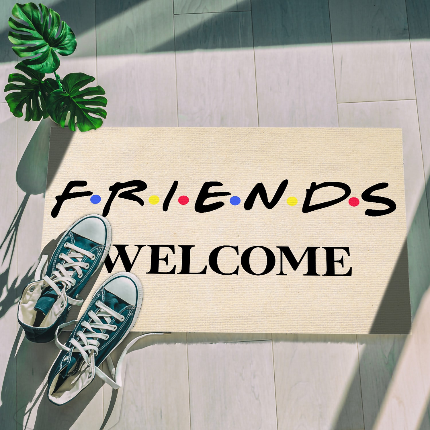 60 HG. Friends Welcome Doormat mockup 5