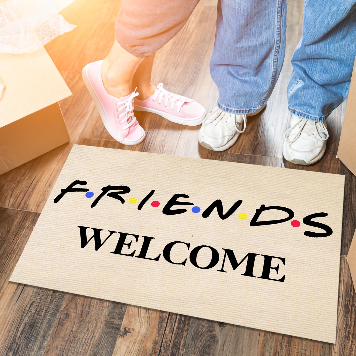 60 HG. Friends Welcome Doormat mockup 6