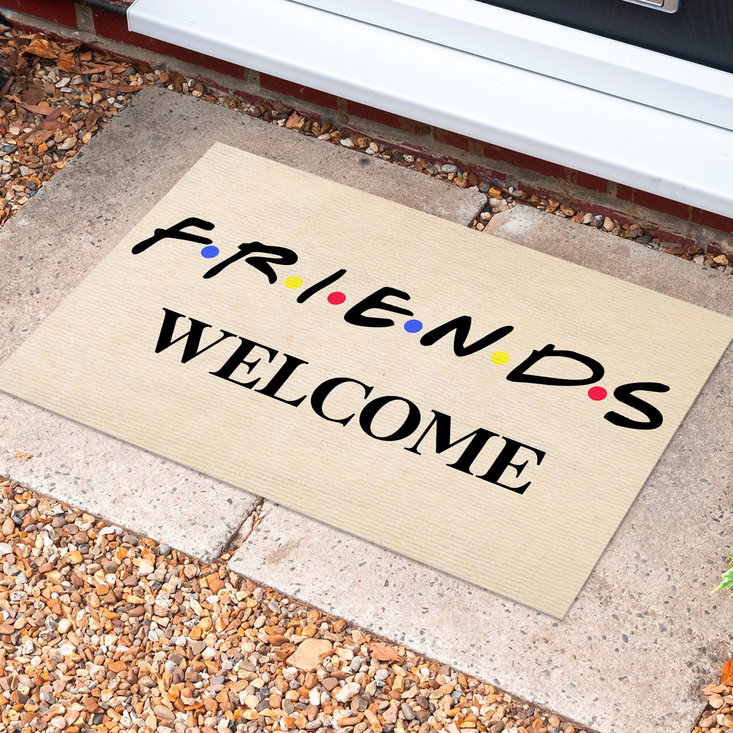 60 HG. Friends Welcome Doormat Mockup 10
