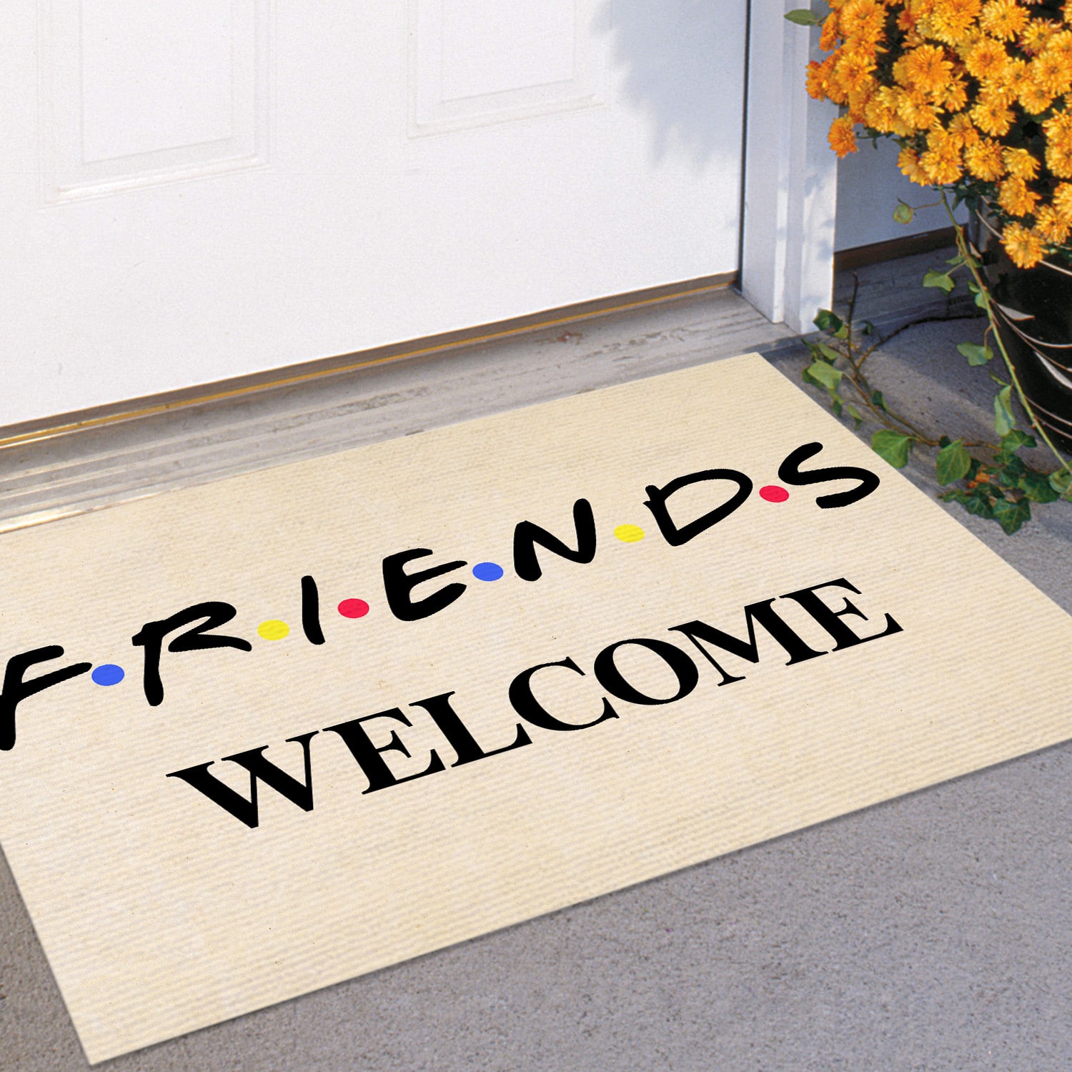 60 HG. Friends Welcome Doormat mockup 11