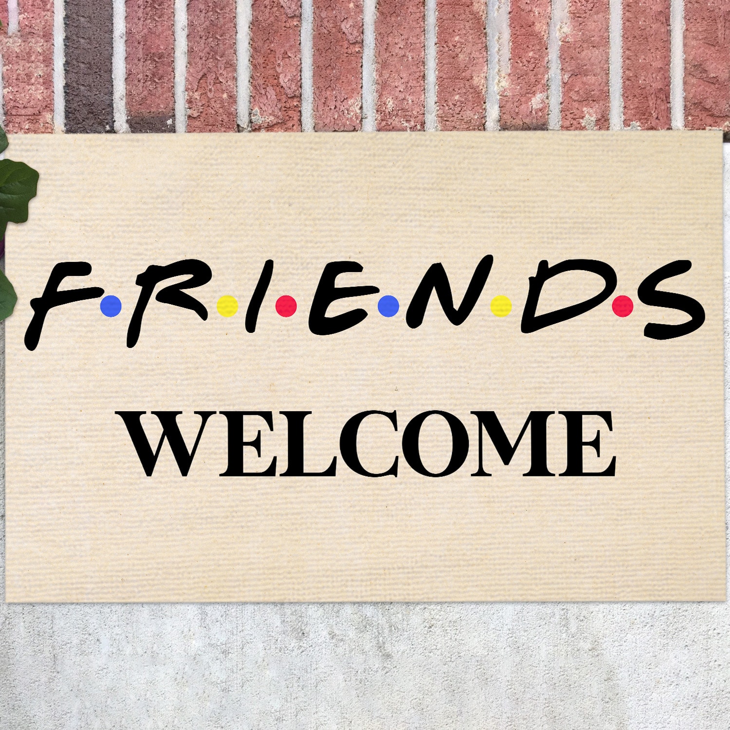 60 HG. Friends Welcome Doormat Mockup 12