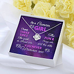 As a Cancer Girl I Have Three Sides the Quite and The Sweet Side Love Knot Pendant Necklace