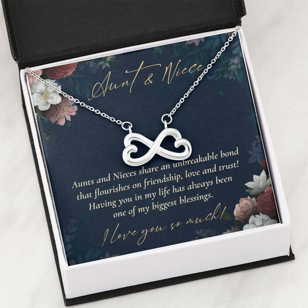Aunts And Nieces Share An Unbreakable Bond That Flourishes On Friendship Infinity Heart Pendant Necklace Aunts And Nieces Share An Unbreakable Bond That Flourishes On Friendship Infinity Heart Pendant Necklace