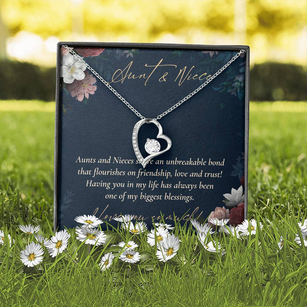 Aunts And Nieces Share An Unbreakable Bond That Flourishes On Friendship Forever Love Heart Pendant Necklace Aunts And Nieces Share An Unbreakable Bond That Flourishes On Friendship Forever Love Heart Pendant Necklace