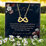 10VT. Aunt And Niece Share An Unbreakable Infinity Heart Necklace (Gold) 7