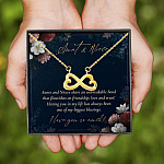 10VT. Aunt And Niece Share An Unbreakable Infinity Heart Necklace (Gold)