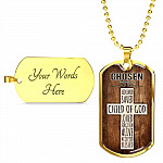 Chosen Ephesians 1:3-5 Dog Tag Pendant Necklace Chosen Ephesians 1:3-5 Dog Tag Pendant Necklace