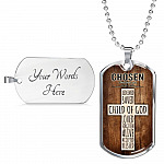 Chosen Ephesians 1:3-5 Dog Tag Pendant Necklace Chosen Ephesians 1:3-5 Dog Tag Pendant Necklace