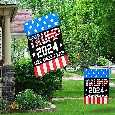 Alternative view of Trump 2024 Take America Back Patriotic Trump Flag 2024 Indoor Outdoor Decorative Garden Flag - House Flag
