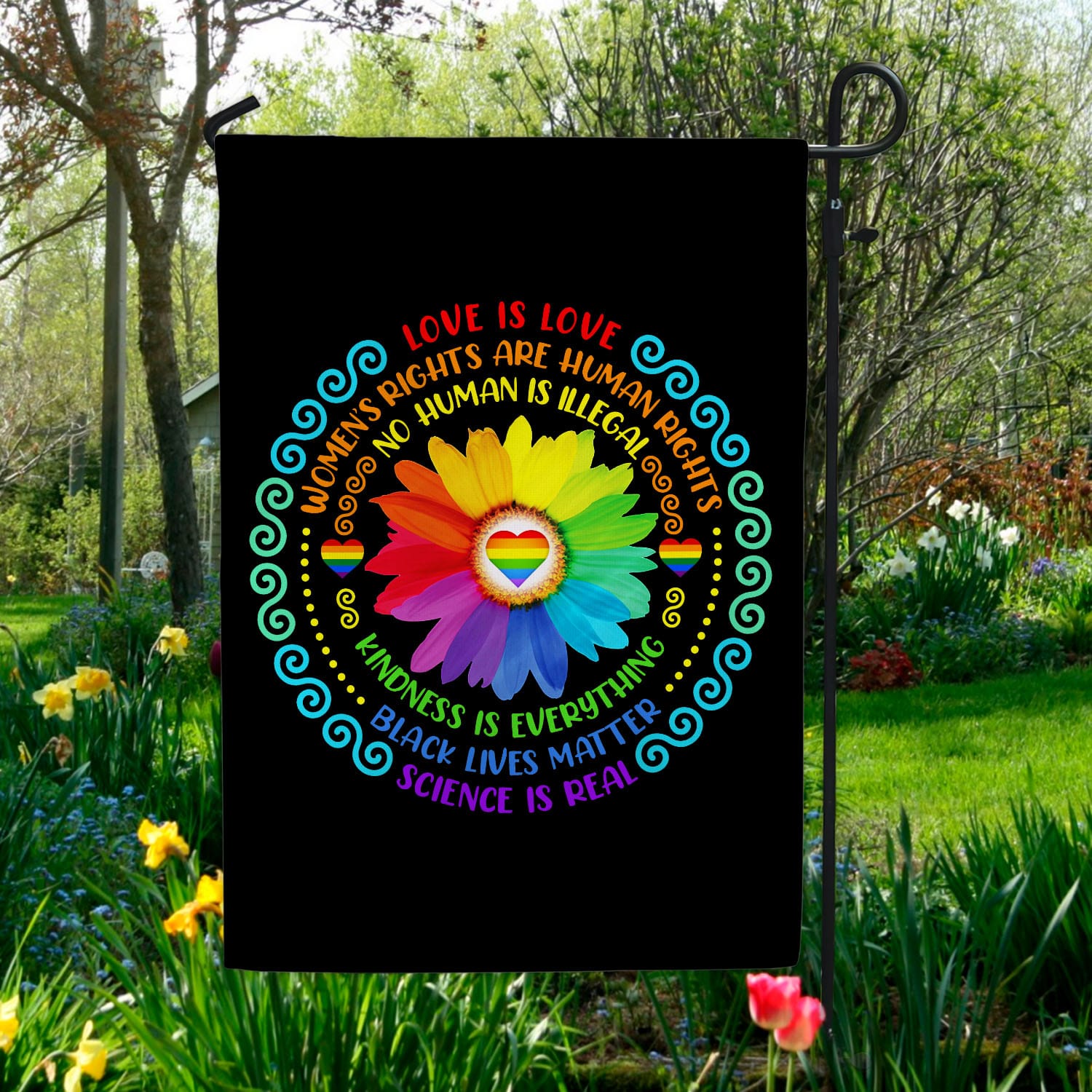 4O. Love Is Love(5) Garden Flag Mockup 5