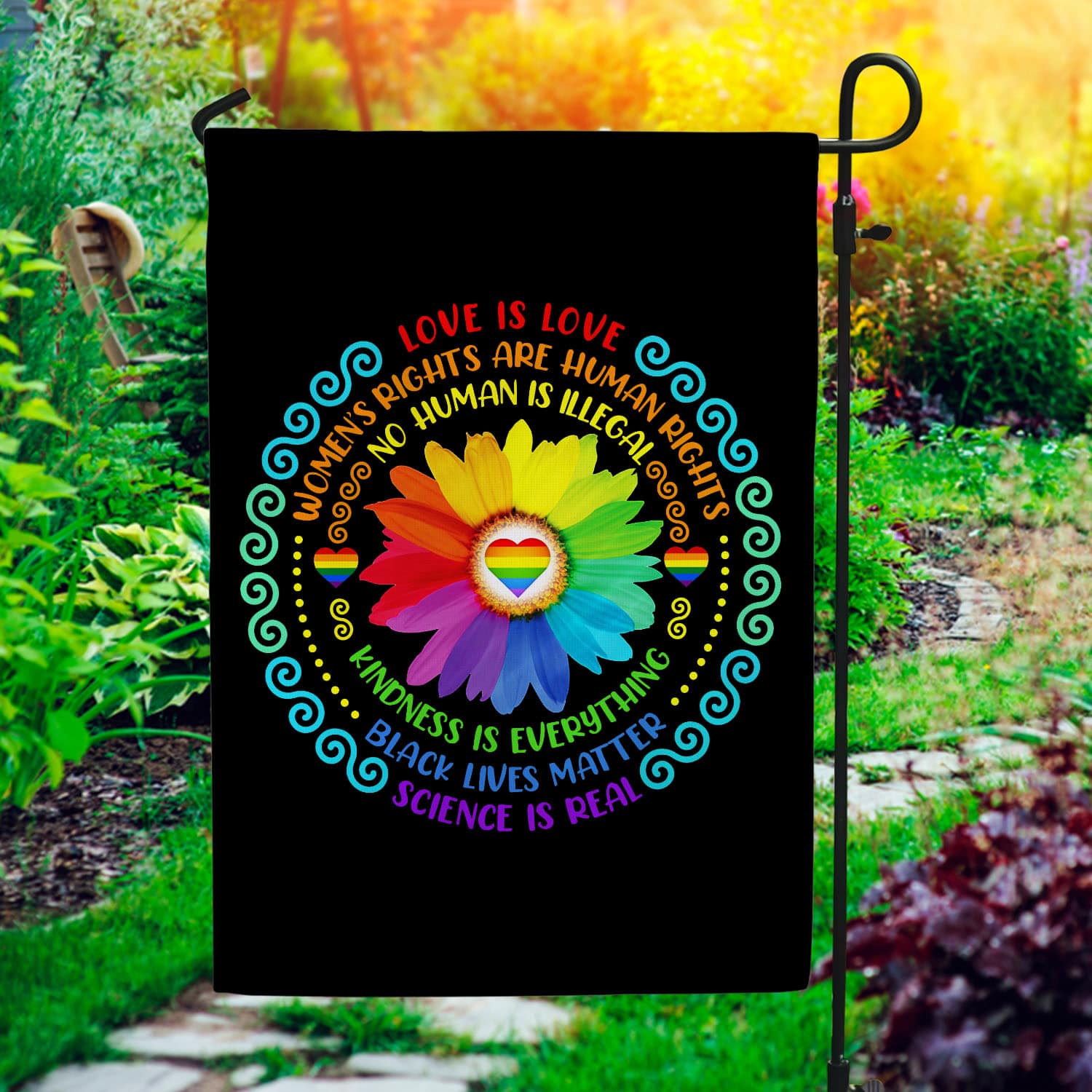 4O. Love Is Love(5) Garden Flag Mockup 1