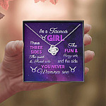 As a Taurus Girl I Have Three Sides the Quite and The Sweet Side Love Knot Pendant Necklace