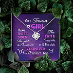 As a Taurus Girl I Have Three Sides the Quite and The Sweet Side Love Knot Pendant Necklace
