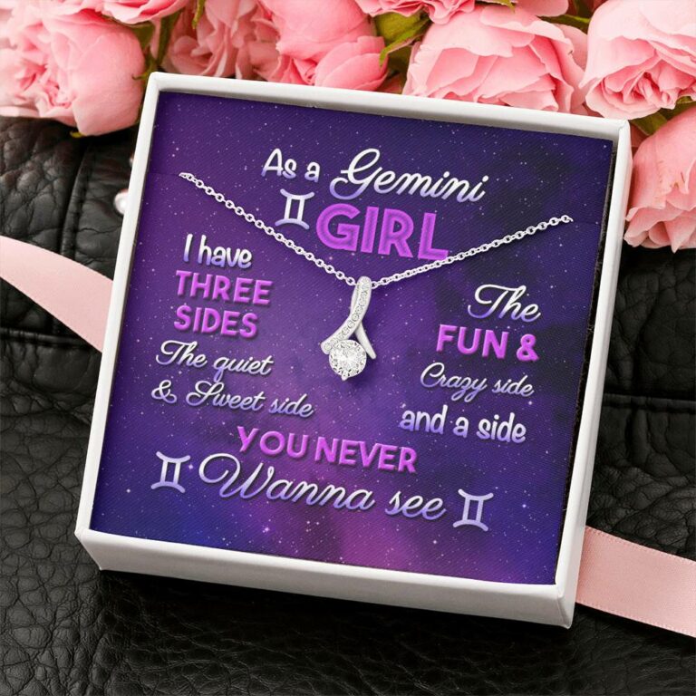 As a Gemini Girl I Have Three Sides the Quite and The Sweet Side Alluring Pendant Necklace