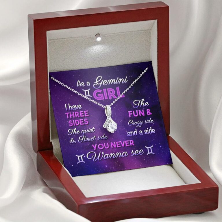 As a Gemini Girl I Have Three Sides the Quite and The Sweet Side Alluring Pendant Necklace