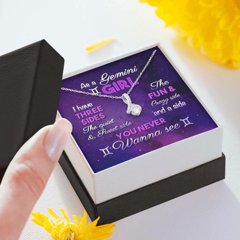 As a Gemini Girl I Have Three Sides the Quite and The Sweet Side Alluring Pendant Necklace