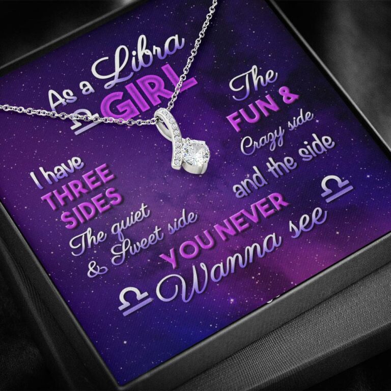 As a Libra Girl I Have Three Sides the Quite and The Sweet Side Alluring Pendant Necklace