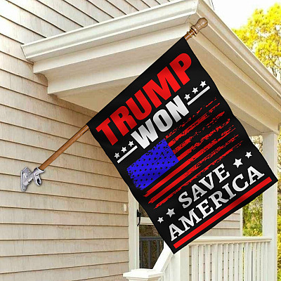 Trump Won Save America Decorative Garden Flag - Indoor Outdoor Flag - Trump 2024 Flag - House Flag