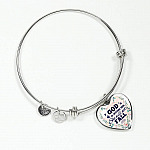 God is Within Her She Will Not Fall Heart Pendant Necklace