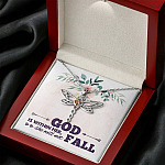 God is Within Her She Will Not Fall Dragonfly Pendant Necklace God is Within Her She Will Not Fall Dragonfly Pendant Necklace