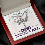 God is Within Her She Will Not Fall Dragonfly Pendant Necklace God is Within Her She Will Not Fall Dragonfly Pendant Necklace