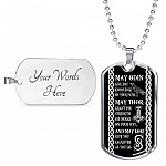 May Odin Give Me Knowledge On My Path Dog Tag Pendant Necklace - Nordic Vikings Necklace - Viking Gifts