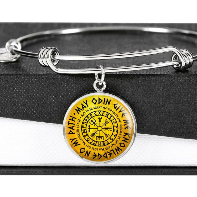 May Odin Give Me Knowledge On My Path Circle Pendant Necklace - Nordic Vikings Necklace - Viking Gifts