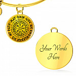May Odin Give Me Knowledge On My Path Circle Pendant Necklace - Nordic Vikings Necklace - Viking Gifts