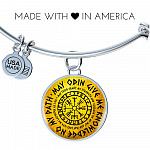May Odin Give Me Knowledge On My Path Circle Pendant Necklace - Nordic Vikings Necklace - Viking Gifts