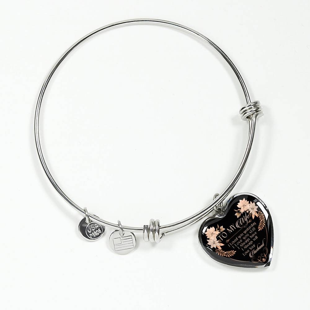 To My Wife I Love You Yesterday I Love You Still Heart Pendant Necklace - Wife Necklace From Husband To My Wife I Love You Yesterday I Love You Still Heart Pendant Necklace - Wife Necklace From Husband