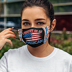 I Identify As An American Patriotic Gifts for Men Washable Reusable Custom Printed Cloth Face Mask Cover