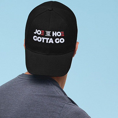 Alternative view of Joe and the Hoe Gotta Go Anti Biden Twill Cap - High-Profile Snapback Hat - Trucker Hat