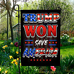 4O. Trump Won (Flag - Full) Garden Flag Mockup 5